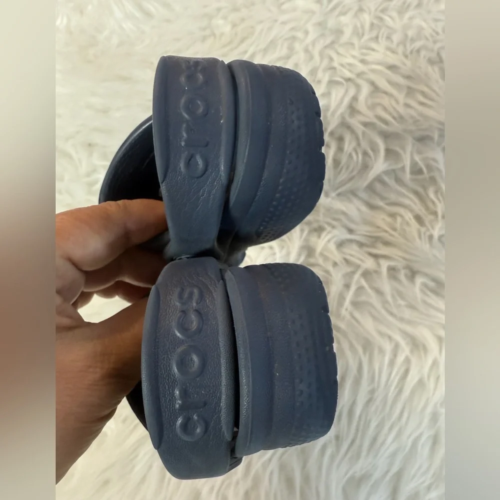 CROCS Kids Navy Blue Classic Clog Sandals